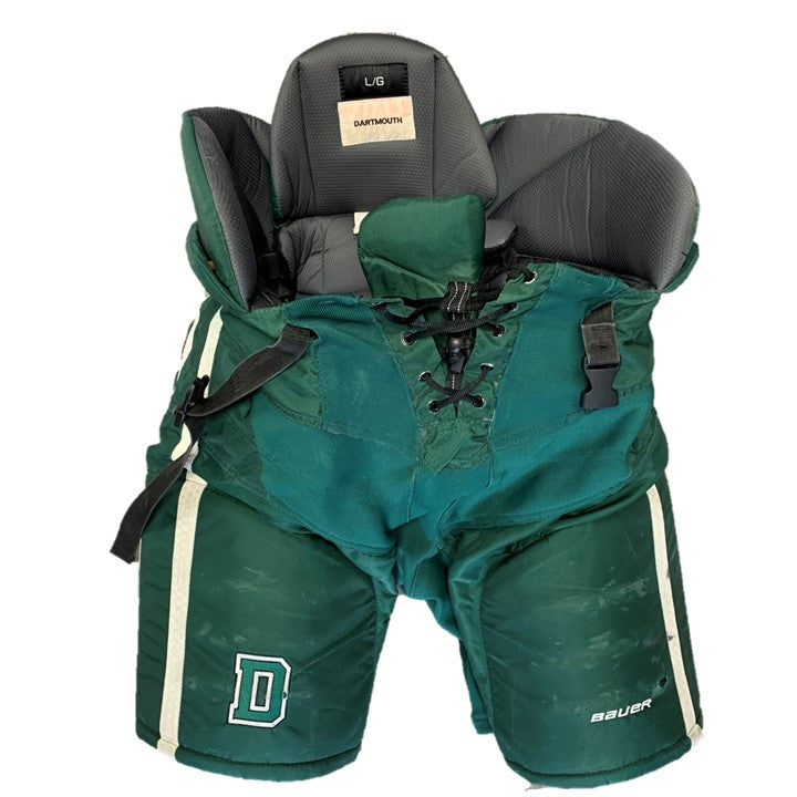 Bauer Nexus - Pantalon de hockey NCAA Pro Stock d'occasion (vert/blanc)